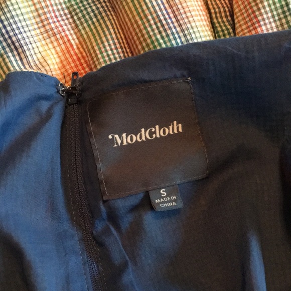 Modcloth retro rainbow plaid tartan cotton summer day dress 🌈 - Picture 7 of 17